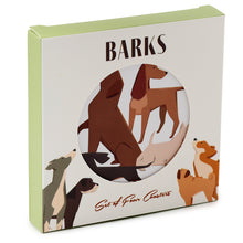 Load image into Gallery viewer, Set of 4 Cork Novelty Coasters - Barks Dog
