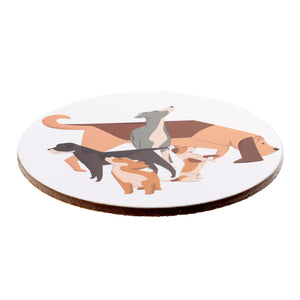 Set of 4 Cork Novelty Coasters - Barks Dog