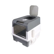 Load image into Gallery viewer, Large Cat Litter Box Anti-Splashing, Self Cleaning Pan Drawer Pet - Grey