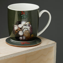 Load image into Gallery viewer, Porcelain Mug and Coaster Gift Set - Kim Haskins 12 Cats of Christmas