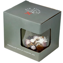 Load image into Gallery viewer, Porcelain Mug and Coaster Gift Set - Kim Haskins 12 Cats of Christmas