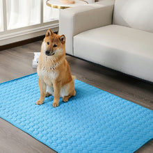 Load image into Gallery viewer, Self Cooling Pet Heat Relief Summer Pad - Blue