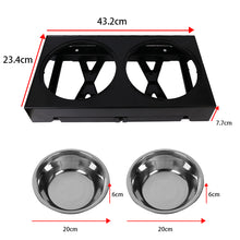 Load image into Gallery viewer, Elevated Dog Stainless Steel Bowls - Black