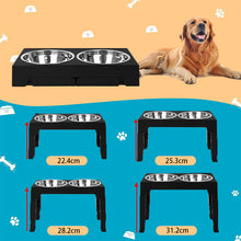 Load image into Gallery viewer, Elevated Dog Stainless Steel Bowls - Black
