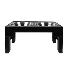 Load image into Gallery viewer, Elevated Dog Stainless Steel Bowls - Black