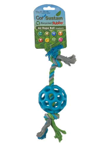 Rubber air rope ball - blue