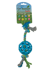 Rubber air rope ball - blue