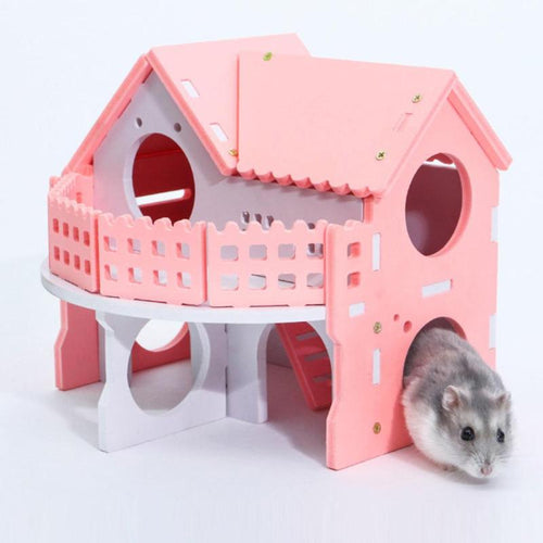 Hamster House - With double decker ladder and villa