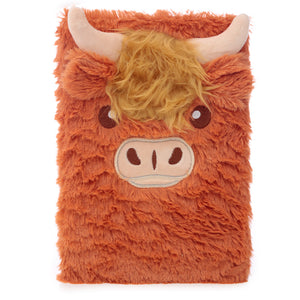 Fluffy Plush Notebook - Highland Cow