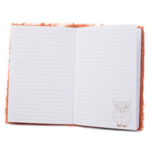 Load image into Gallery viewer, Fluffy Plush Notebook - Highland Cow