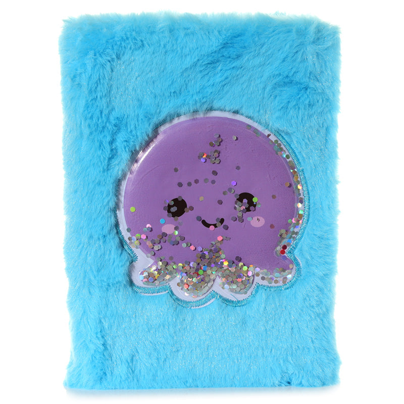 Fluffy Plush Octopus Hardback Notebook