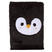 Load image into Gallery viewer, Fluffy Plush Penguin Hardback Notebook