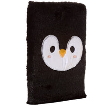 Load image into Gallery viewer, Fluffy Plush Penguin Hardback Notebook