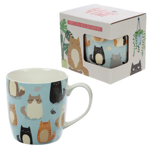 Cat Porcelain Mug - Feline Fine Cat Design