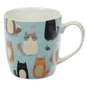 Cat Porcelain Mug - Feline Fine Cat Design
