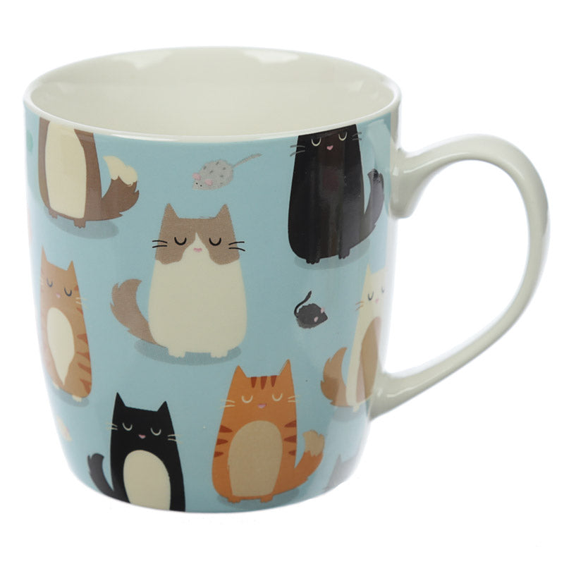 Cat Porcelain Mug - Feline Fine Cat Design