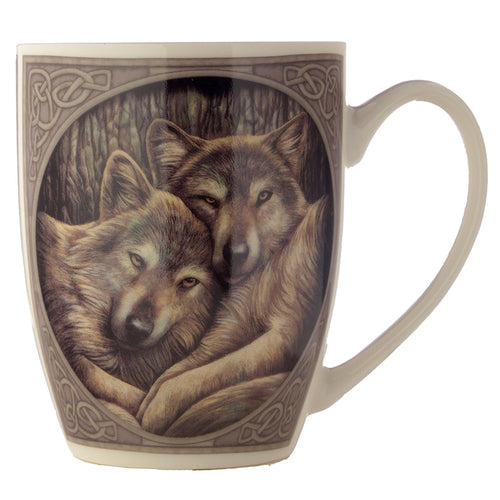 Wolves Loyal Companion Porcelain Mug - Lisa Parker