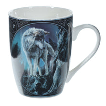 Load image into Gallery viewer, Wolf Pair Design Porcelain Mug -  Lisa Parker