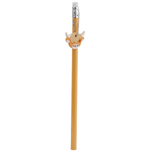 Highland Cow Pencil with Charms - Set of 2