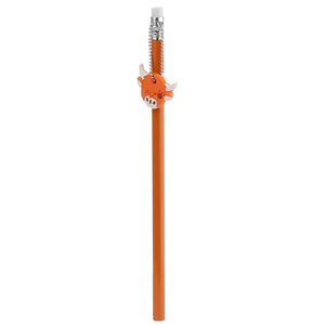 Highland Cow Pencil with Charms - Set of 2