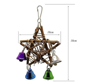 Bird Toy - Grass Star with four bells