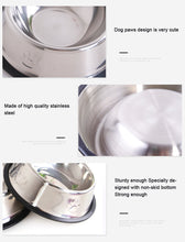 Load image into Gallery viewer, Dog Bowl - Stainless Steel Paw Print Dog Bowl