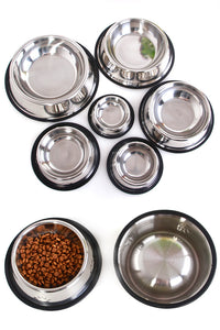 Dog Bowl - Stainless Steel Paw Print Dog Bowl