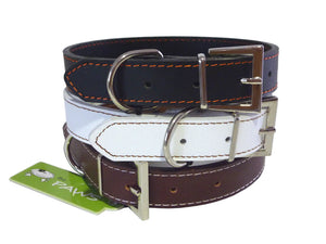 Dog Collar / Lead - Top Grain Leather Collar, with Matching Chain Lead (sold separately)