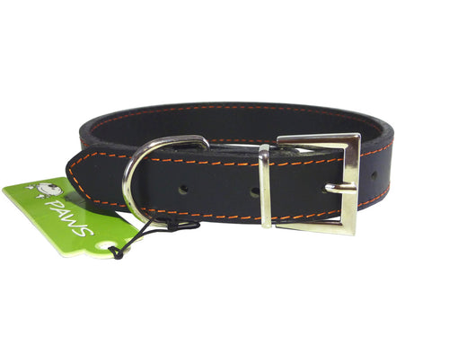 Dog Collar / Lead - Top Grain Leather Collar, with Matching Chain Lead (sold separately)
