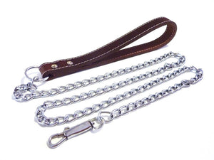 Dog Collar / Lead - Top Grain Leather Collar, with Matching Chain Lead (sold separately)